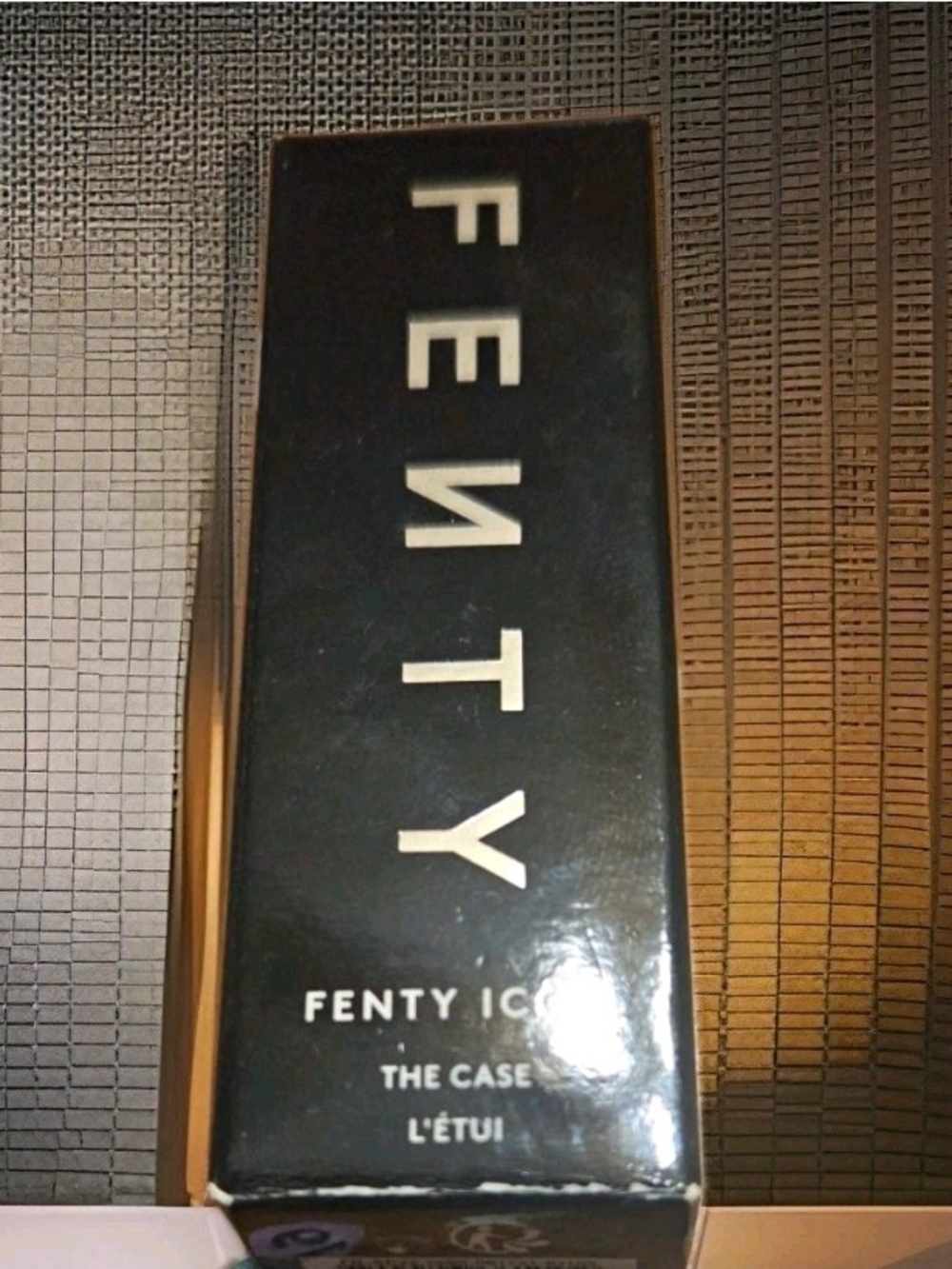 Fenty Icon Refillable Makeup Case/Holder, Black Plastic, 3in H x 1in W
